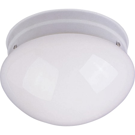 Maxim Lighting Essentials 1-Light 7.5" Wide White Flush Mount Light 5880WTWT